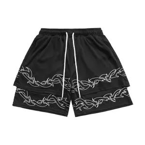 Custom Mesh Rack Basketball Contrast Embroidery Mesh Shorts Type Pants Size Custom Pattern Logo Origin China Gender - Image 6