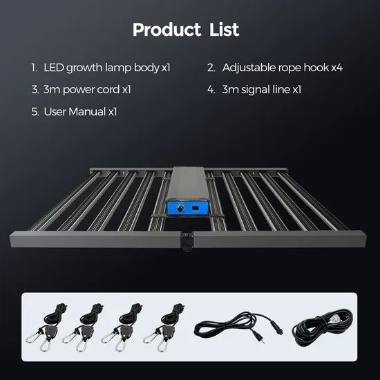 1000W 10bars Foldable Uniform Ppfd Full Spectrum LED Grow Light for Commercial Greenhouse - Image 6