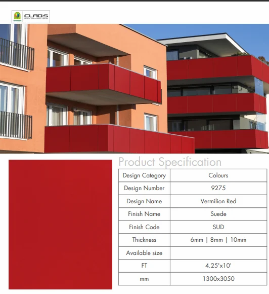 Exterior Wall Claddings Lifespan 12 Years Fire Retardant Fire Retardant Anti-dust Properties Anti-dust Technology Used Gle - Image 1