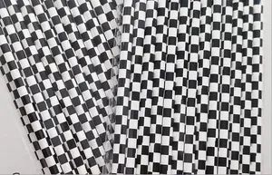 Paper Straws Racing Car Straws Black and White Checkered Drinking Straws for Racing Birthday Party Decorations - Image 6
