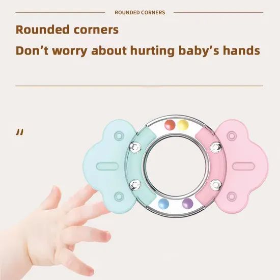 Early Learning Musical Infant Rattle Sensory Teether Toddlers Chewing Teething Toys Baby 4PC Set Rattles Toy - Image 3