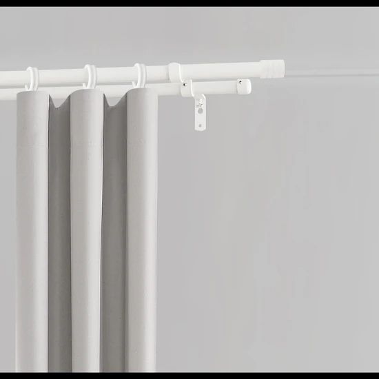 Durable Adjustable Telescopic Double or Single Curtain Rods Origin Cn Shape Round Style Modern Feature Durable Color - Image 6