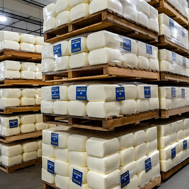 Mozzarella Cheese (Topping Mozzarella) Moisture Content 45–52% Fat In Dry Matter 45–50% Shelf Life 6–12 Months - Image 1