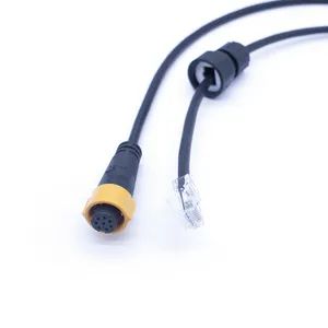 Customized M16 to RJ45 Waterproof 8 Pin Connector Male Female Pairing Plug for LED Light Signal Extension Cable Wire Harness - Image 3