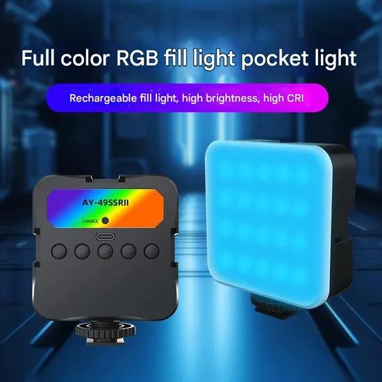 Compact Adjustable RGB Selfie Light for Smartphones and Tablets - Image 3