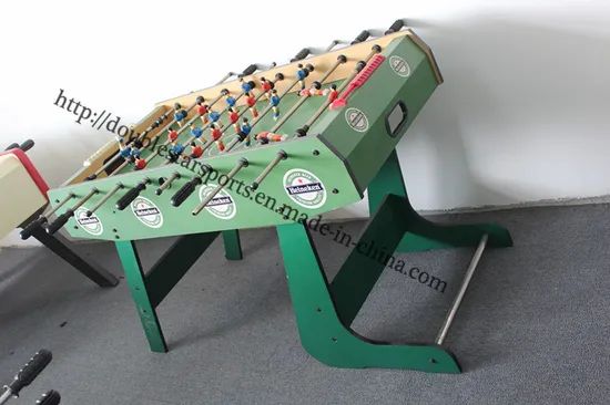 Foldable Football Soccer Table with L Shape Leg Model M Origin China Playboard 9mm HS Code 95064090 Bar Number Eight Color - Image 4