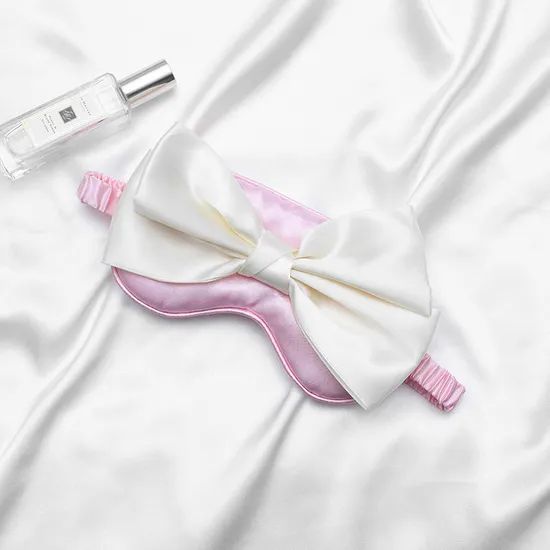 Bow Sleep Eye Mask Custom Night Ladies Satin Eye Masks - Image 4
