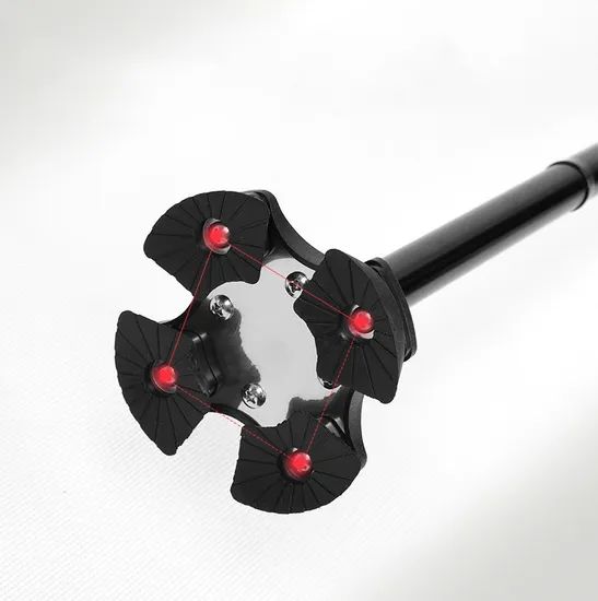 Portable Adjustable Height Crutches Foldable Walking Cane with LED Light Wyz12931 - Image 3
