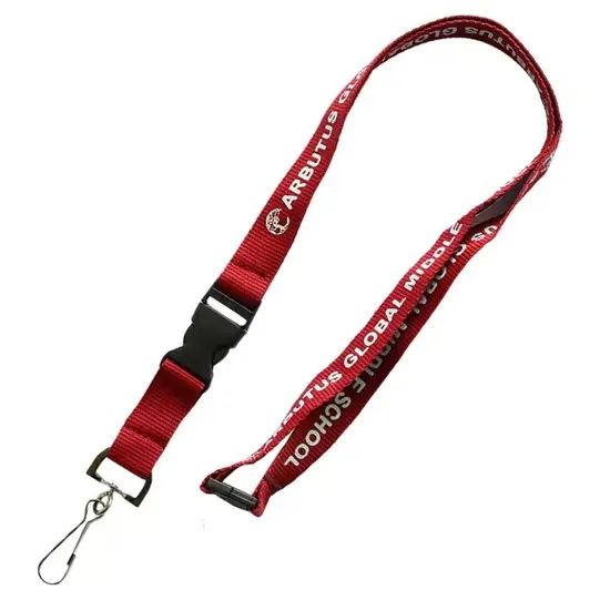 Personalized Printed Woven Nylon Polyester Lanyard Custom Plastic PVC Card Lanyards with ID Holder - Image 1