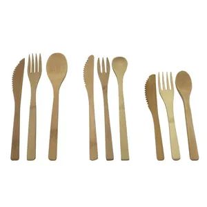Complete Bamboo Dining Set: Knife, Fork, Spoon, and More Origin China Color Bicolor Packaging Customized Feature Eco-Friendly - Image 4