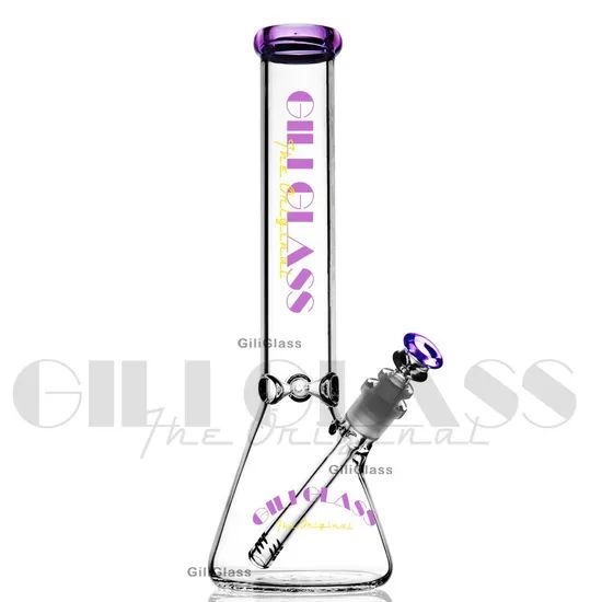Gili-106 Giliglass 15 Inches Glass Water Pipes Bubbler Art DAB Rig Design Beaker - Image 1