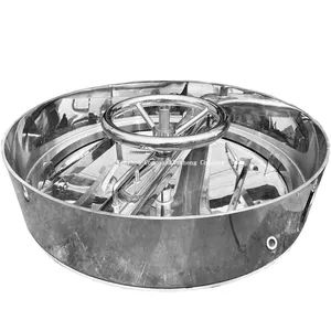 Stainless Steel SS316 Food Grade Round Pressure Inward Cm 2 Shell Tank Manway - Image 2
