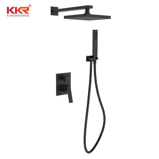 Modern Bathroom Fitting Shower Heads Faucet System Hardware Square Non Shared Function Shower Set - Image 6