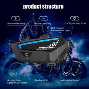 Waterproof Motorcycle Helmet Bluetooth Headset Intercom Moto Full Duplex Interphone - Image 6