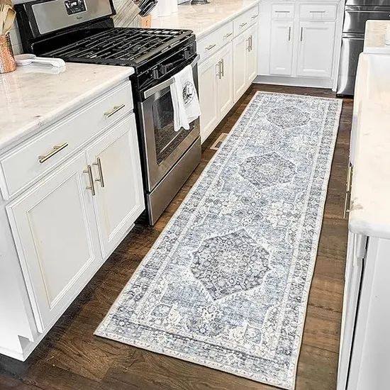 Machine Washable Long Hallway Faux Wool Fuzzy Runners Tropical Rugs Monstera Bedside Kitchen Plush Fur Carpet Runner Rug - Image 2