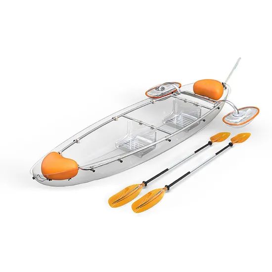 Hot Selling Transparent PC Boats for Two Person/Single Hand Rowing Water Play Activity - Image 6