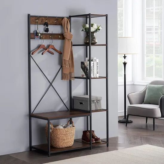 Specially Designed for Cross-Border Steel-Wood Structure Coat Racks - Image 5
