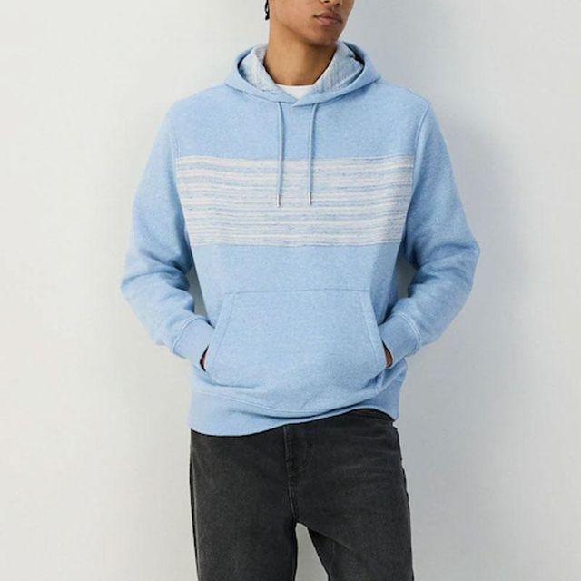 Premium Cotton Fleece Colorblock Pullover Hoodie with Front Pocket - Custom Wholesale Casual Apparel - Image 4