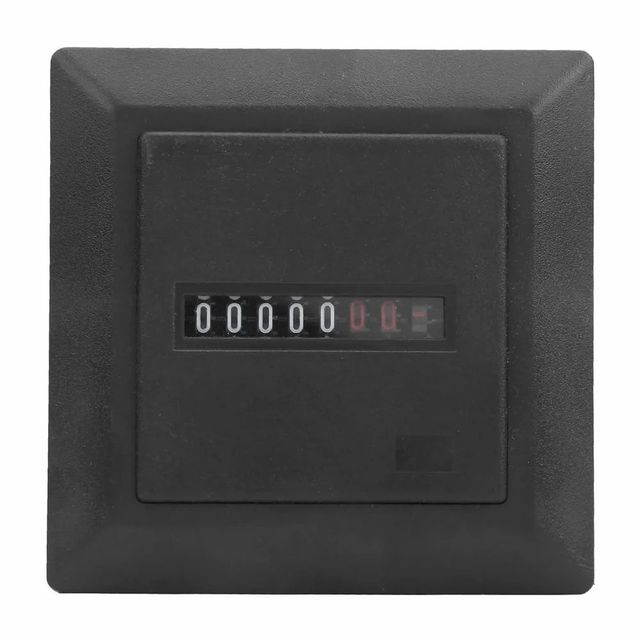 HM1 Hour Meters, For Industrial, 230VAC Model Hm-1 Color Black Shape Square Frequency 50HZ Voltage 230VAC Model Name/Number - Image 1