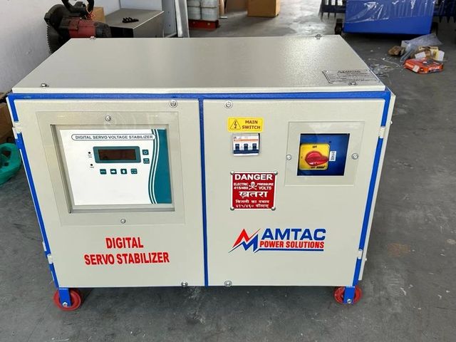 Stabilizers Brand AMTAC Phase Three Phase Mounting Type Floor Voltage Regulation ± 1% Warranty 1 Year Warranty Wave Form Distortion - Image 1