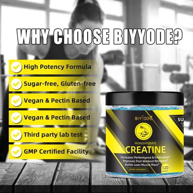 OEM ODM factory custom private label creatine monohydrate wholesale pre workout sport reduce tiredness nutrition supplement muscle building energy boost creatine gummies - Image 3