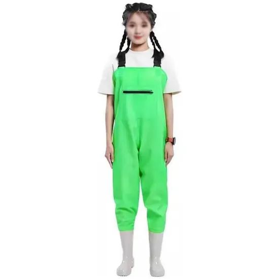 Kids Waterproof Chest Waders with Non-Slip Boots for Fun Adventures - Image 3