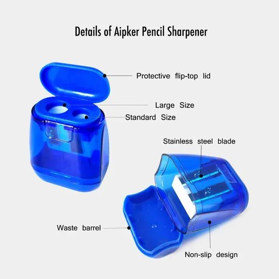 Colorful Portable Compact Dual Holes Manual Pencil Sharpeners - Image 3