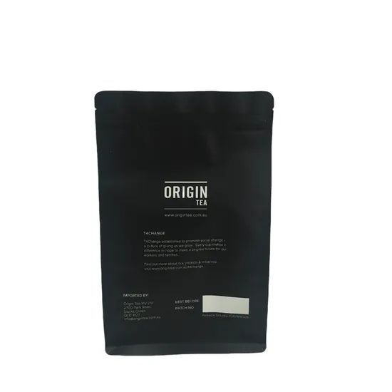 Changjiang Factroy High Quality Black Flat Bottom Bag for Tea Powder - Image 3