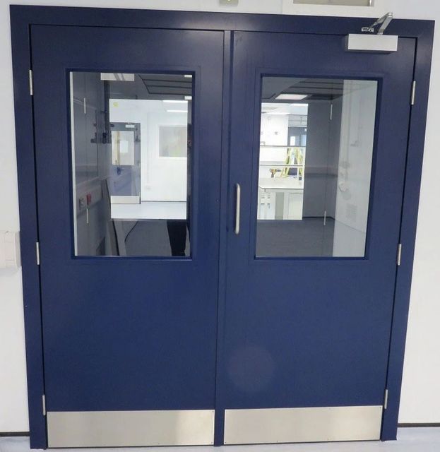 High Speed Clean Room Doors Height 8 Feet Thickness 10mm Door Type Swing Door Width 1800 mm Material Mild Steel Door Height 2400 - Image 1