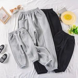 Children's Pants, Boys' Sports Pants, Bound Feet, Baby's Casual Pants, Winter Plush - Image 1