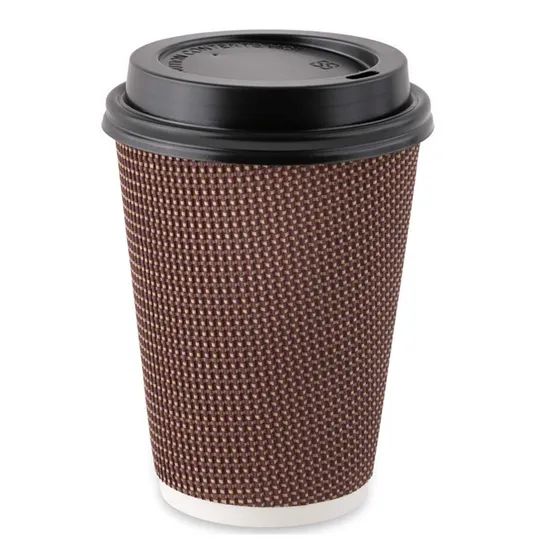 Wholesale Ripple Wall Paper Coffee Cup 8oz with Customized Logo - Image 6