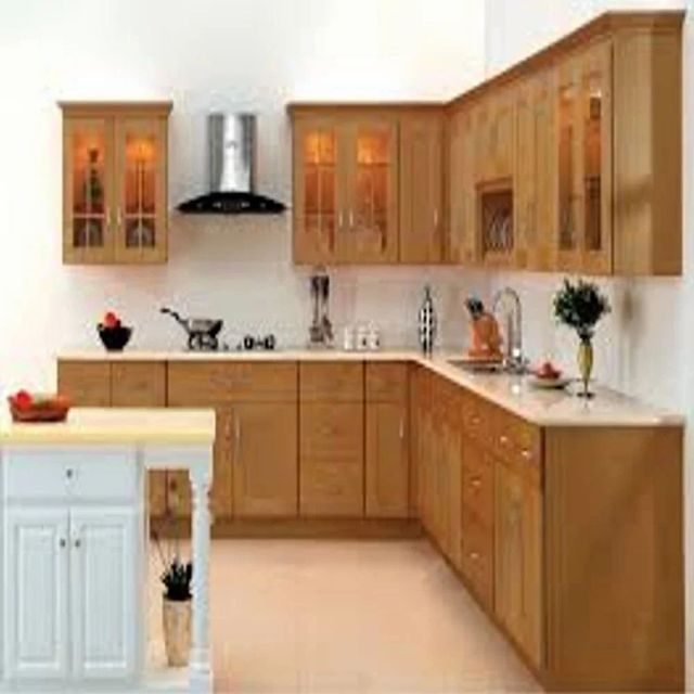 Laminated Modular Kitchen Service Type Laminated Material Wooden Appearance Modern Finish Type Laminate Kitchen Shape - Image 3