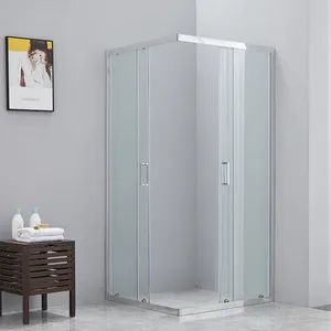 Square Simple Shower Room Sliding Glass Shower Enclosure Brand Suez Trademark SUEZ Origin Zhejiang Tray Material ABS Tray Shape - Image 1
