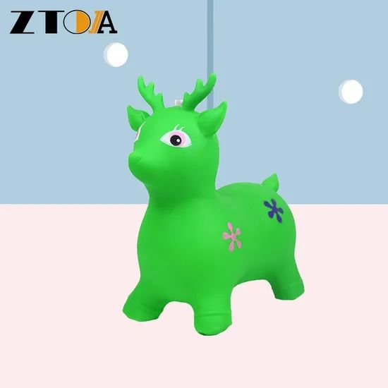 PVC Inflatable Animal Jump Toy Simple Painting Giraffe Customized Animal - Image 3