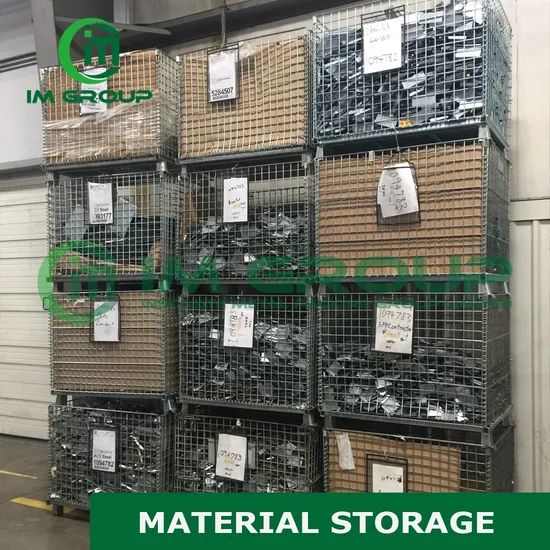 Industrial Storage Collapsible Stacking Rigid Mesh Wire Container Storage Cage - Image 3