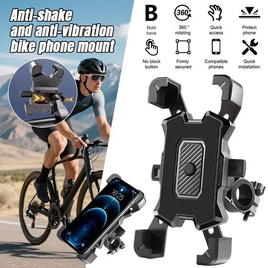 GPS Bicycle Motorcycle Handlebar Rearview Mirror Mount Bracket Mobile Phone Holder - Image 3