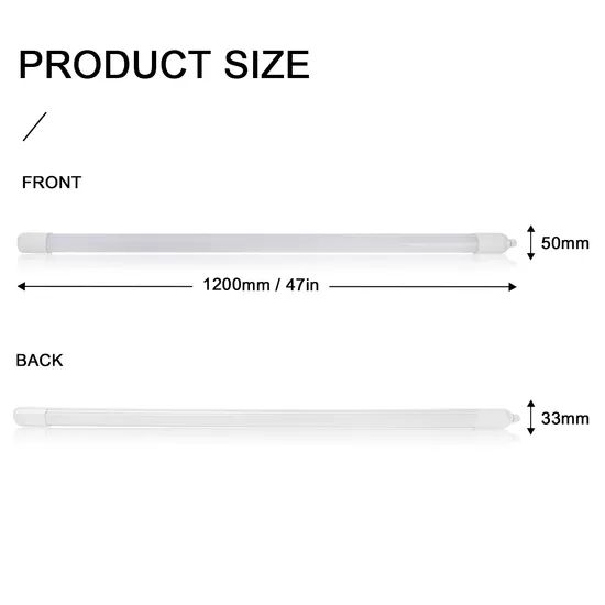 IP65 Waterproof LED Light Tri-Proof Fixture Linear With Motion Sensor - Image 2