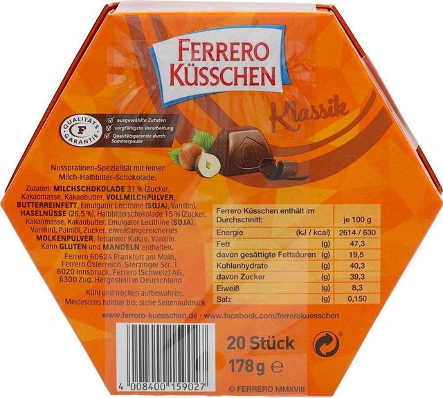 Exclusive Ferrero Küsschen Luxury Chocolate Hazelnut Pralines Fresh Taste Wholesale Price Ideal for Retail Business - Image 5