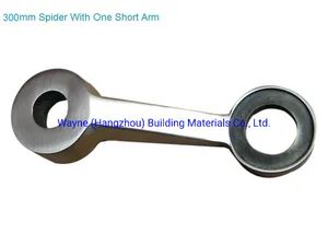 300mm Stainless Steel Glass Spider with One Short Arm; Glass Fitting Hardware, Point-Fixed Curtain Wall Hardware with High Quality and Best Price - Image 1