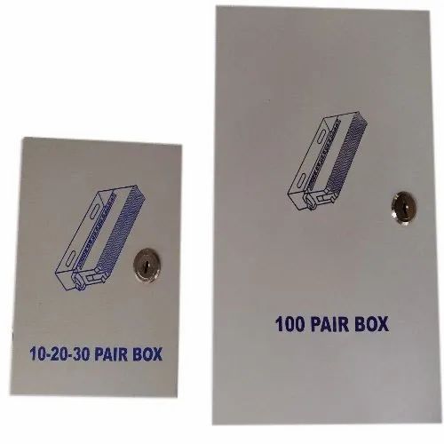 Telephone Connection Box Material MS Shape Rectangular Finish Powder Coated Usage/Application Telephone Capacity 10 Pair also available 20,30,100 Pair - Image 1