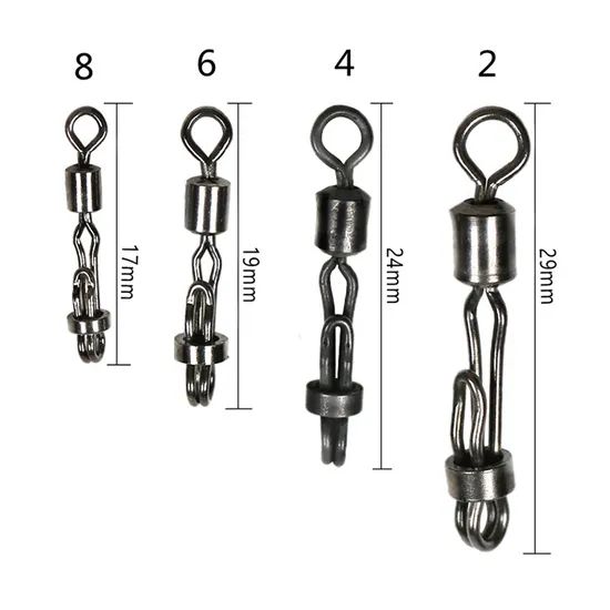 Top Quality Quick Sub-Clamp Two Way Side Line Rolling Fishing Swivels - Image 5