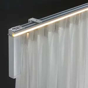 Wholesale Modern Smart Motorized Curtain Track with LED Light - Image 6