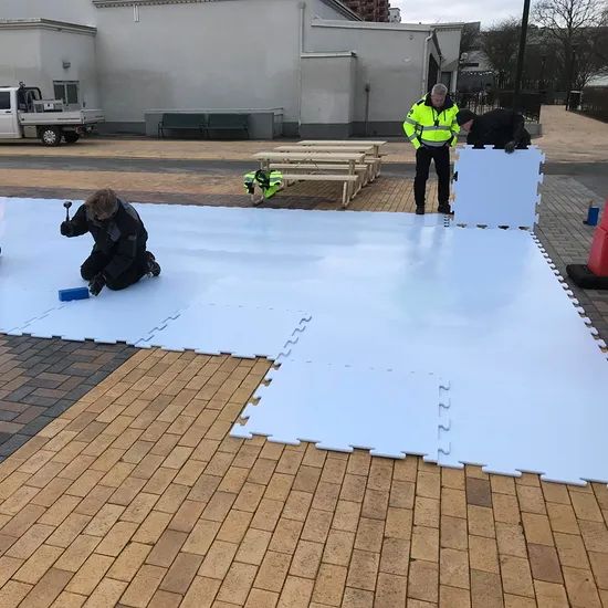 Zspe Portable Roller Skating Rink High Quality UHMWPE Synthetic Ice Hockey Rink - Image 6