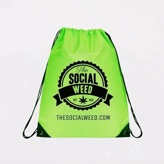 Promotional Gift Polyester Drawstring Bag Color Green Origin China Hardness Soft Type Drawstring Model NO. YD002 Suit for - Image 5