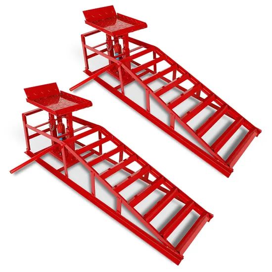 Heavy Duty Hydraulic Steel Car Lift Service Ramps - Image 4