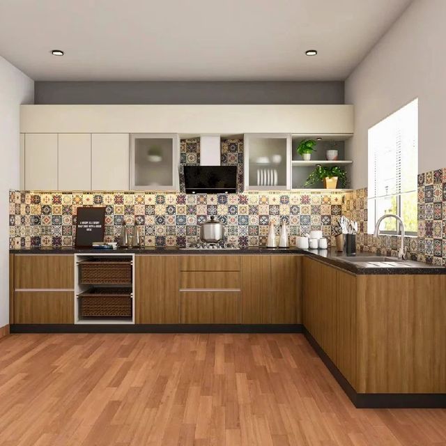 Laminated Modular Kitchen Service Type Laminated Material Wooden Appearance Modern Finish Type Laminate Kitchen Shape - Image 2