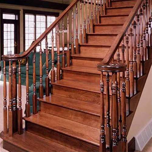 Robust Wooden Railings Design Robust Ornamental No Position Stairs Structural Design Sturdy Design Termite Resistance Termite - Image 1