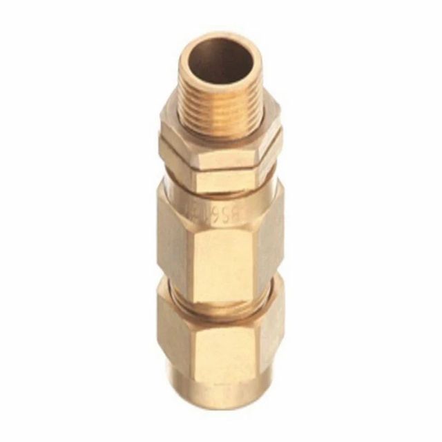 Brass 19 mm Double Compression Cable Gland, IP44 Material Brass IP Rating IP44 Ip Rating Ip44 Gland Size 19 Mm, 19 mm Country of Origin Made in - Image 1