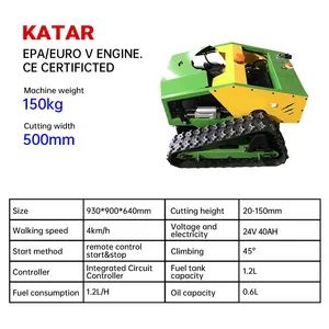 Pastoral Management Machine Small Remote Control Grass Shredder Gasoline Petrol Garden Push Self Propelled Lawn Mower - Image 2