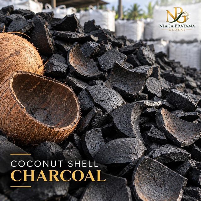 Coconut Shell Charcoal, Lump Charcoal - Natural Coconut Charcoal - Indonesia Bulk - Image 3